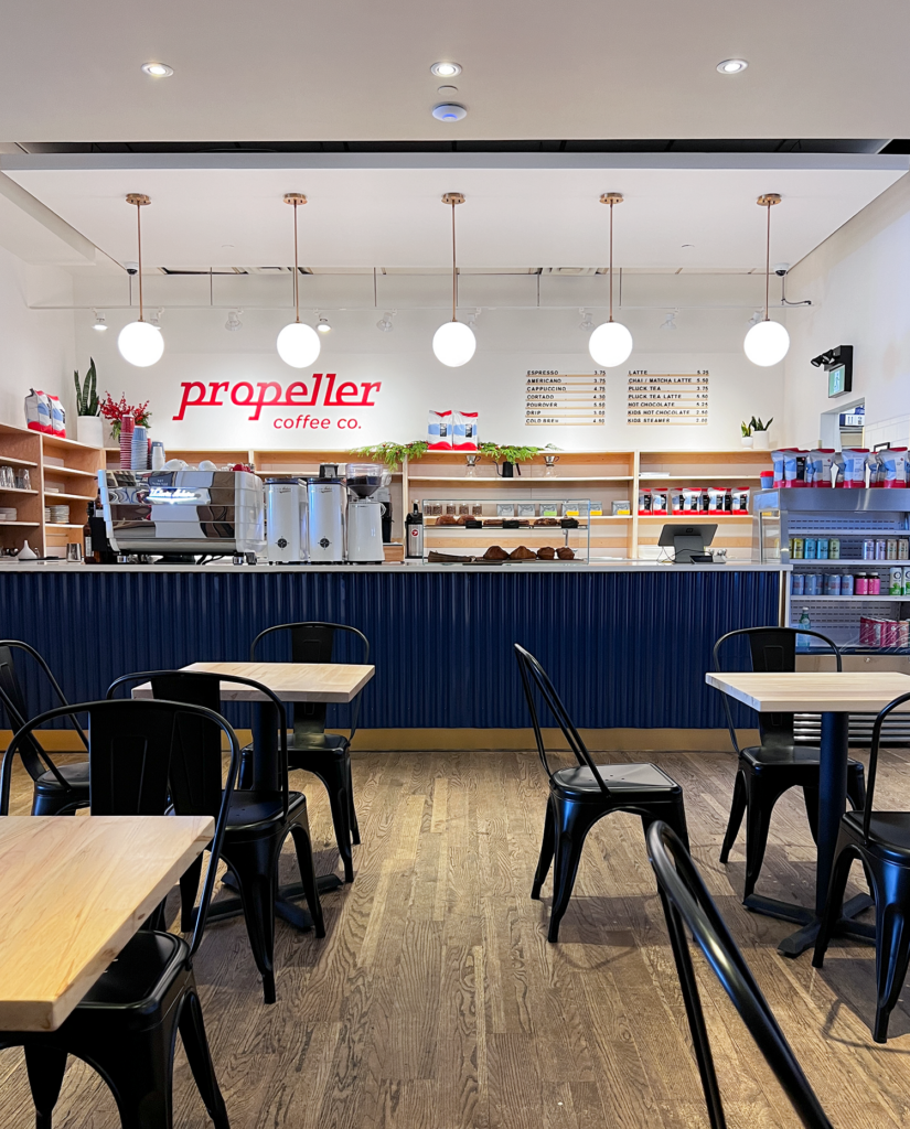 Propeller Café counter detail